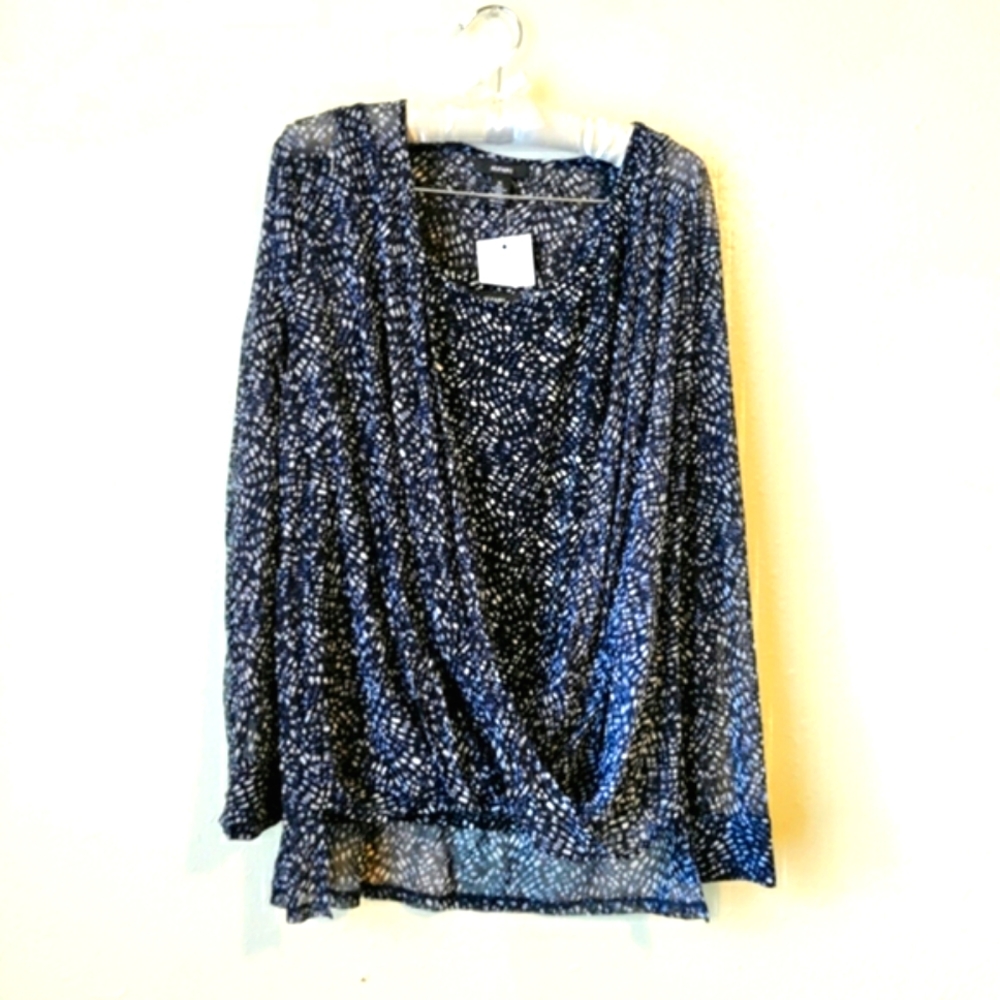 NWT Semi-Sheer Blouse by Alfani. The Long Sleeves are Sheer. Size XL - Picture 2 of 13